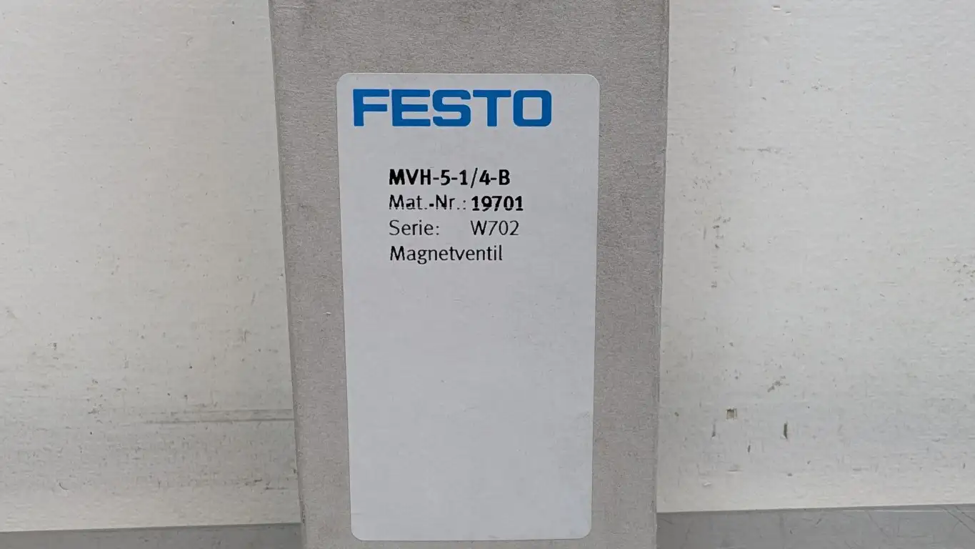 Festo MVH-5-1/4-B Solenoid Valve 19701 24VDC Coil 1/4" 2.5W - Image 7