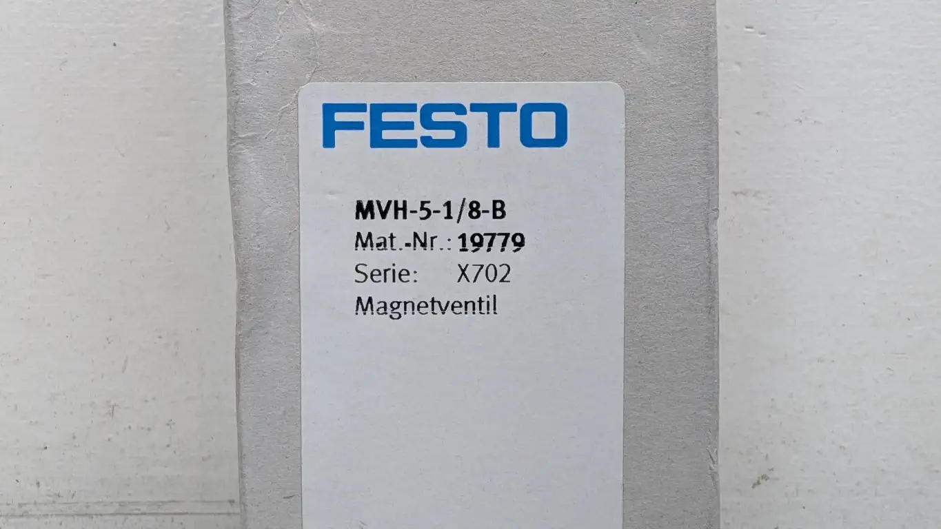 Festo MVH-5-1/8-B Solenoid Valve 19779 24VDC Coil 1/8" 2.5W - Image 7