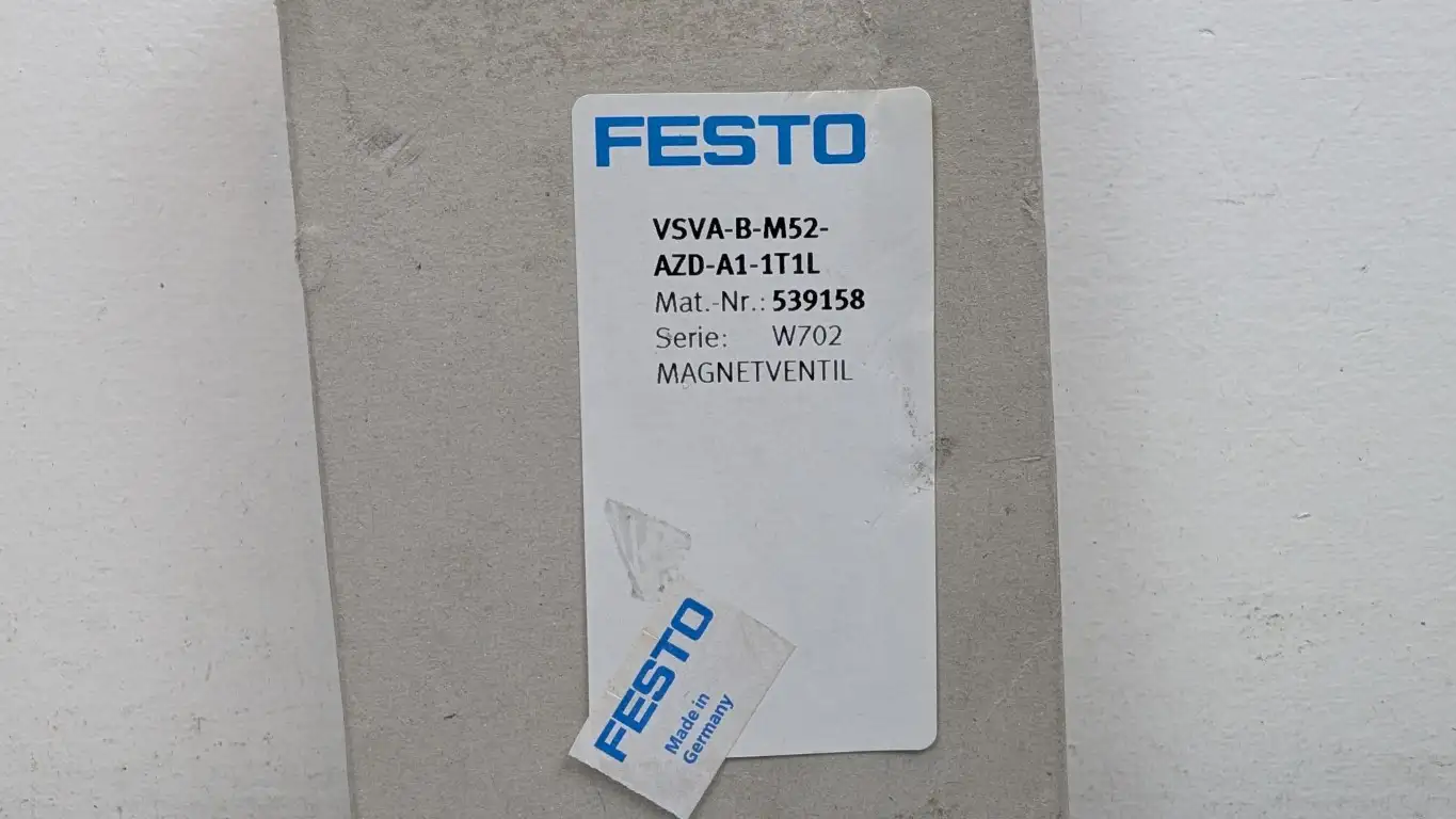 Festo VSVA-B-M52-AZD-A1-1T1L Solenoid Valve 539158 24VDC Coil 1.6W - Image 6