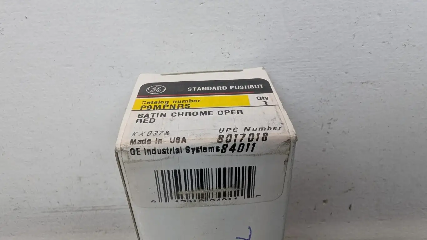 GE P9MPNRS Momentary Standard Pushbutton Satin Chrome 22mm Red - Image 4