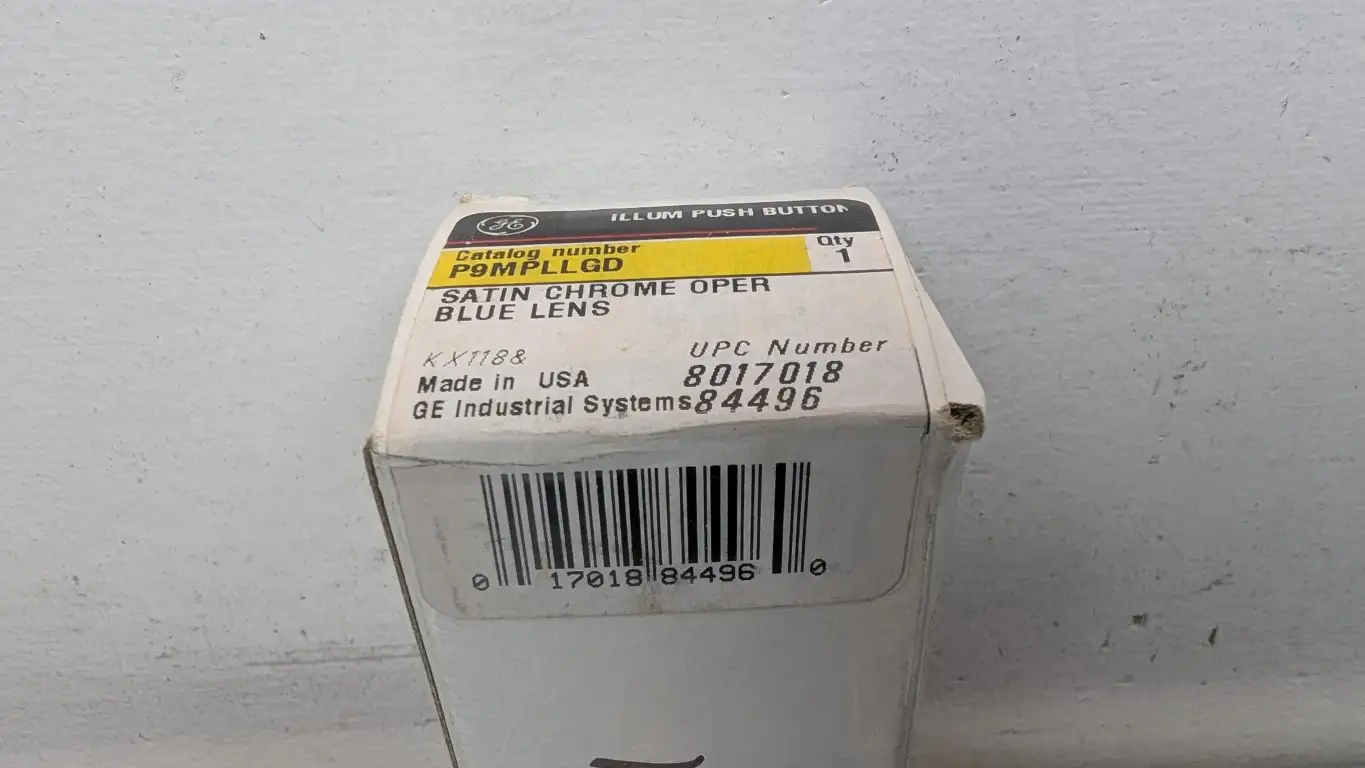 GE P9MPLLGD Momentary Standard Pushbutton Satin Chrome 22mm Blue - Image 4