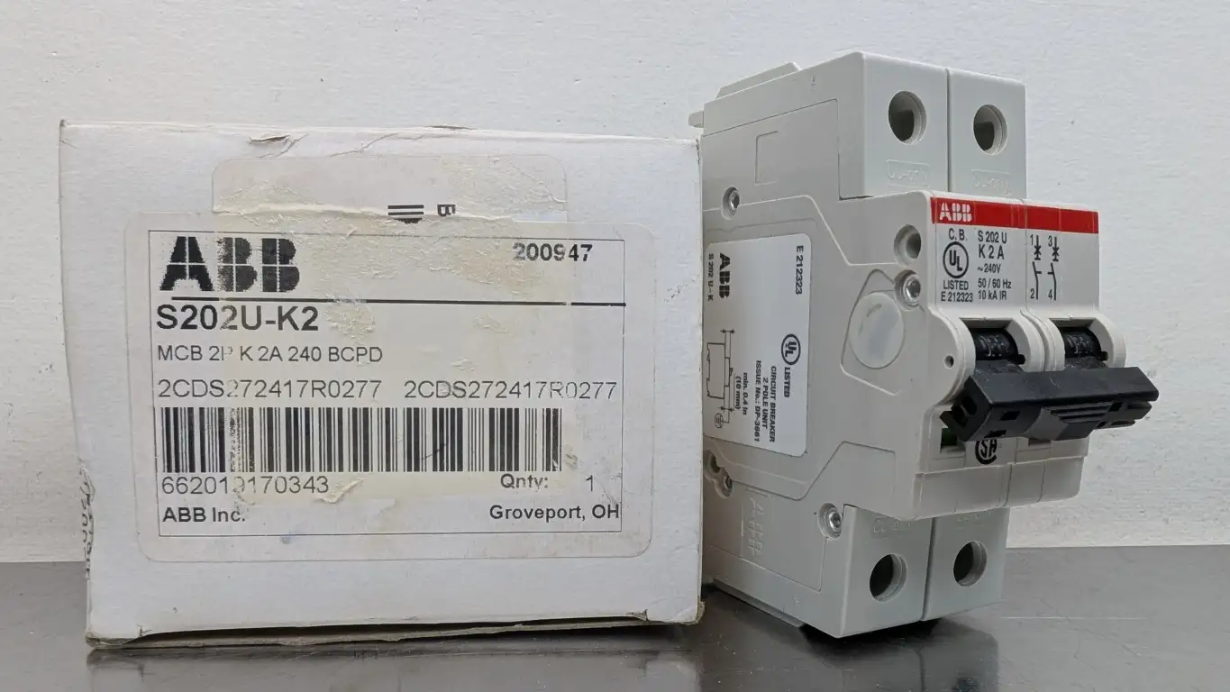 ABB S202U-K2 Miniature Circuit Breaker 2-Pole 240VAC 2A