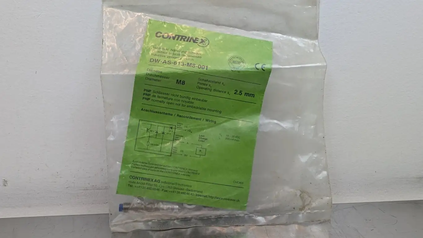 Contrinex DW-AS-613-M8-001 Proximity Sensor 2.5mm 10-30VDC 200mA