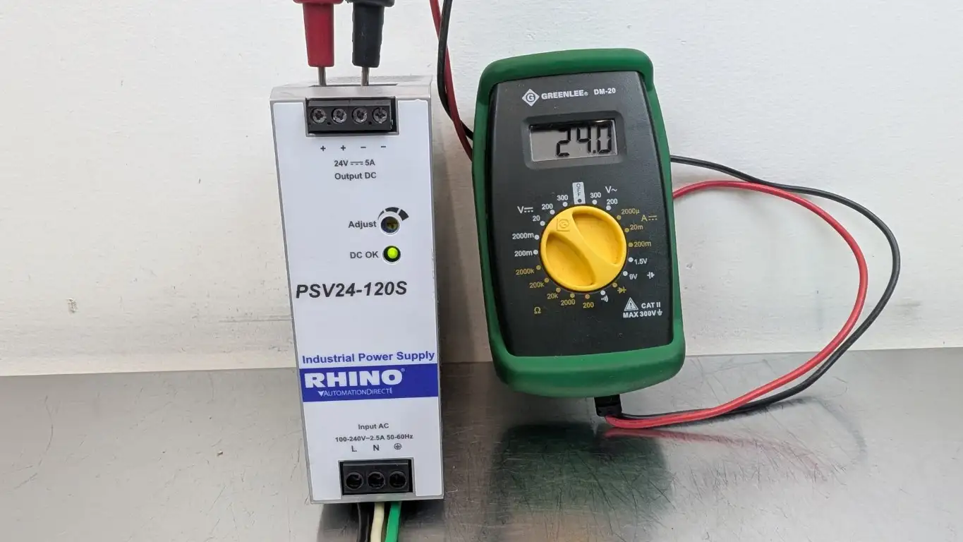 Rhino PSV24-120S Industrial Power Supply 120-240VAC 2.5A to 24VDC 5A Tested