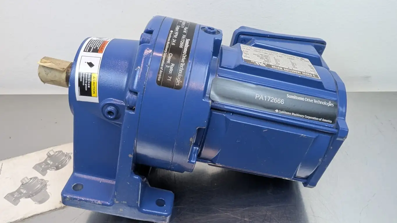 Sumitomo CNHM01-6085YC-71 Gearmotor PA172666 1/8HP 71:1 24.6 RPM - Image 3