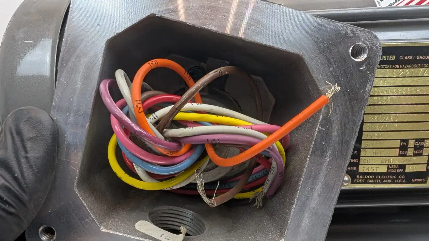 Baldor M7032T Hazardous Location AC Motor 1HP 1150 RPM 230/460VAC 3.4/1.7A 145T - Image 7