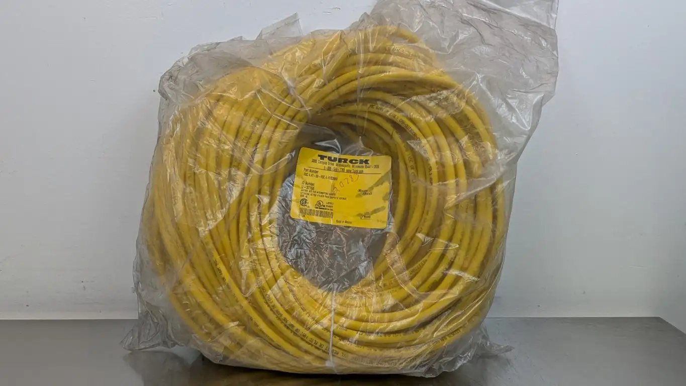Turck RKC 4.4T-50-RSC 4.4T/S3060 Actuator and Sensor Cable U-37766 M12 4-Pin Male/Female Yellow
