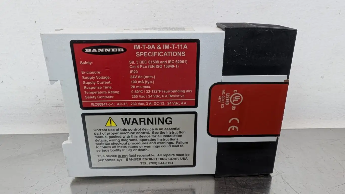 Banner IM-T-11A Safety Relay 20ms Max 24VDC 100mA - Image 3