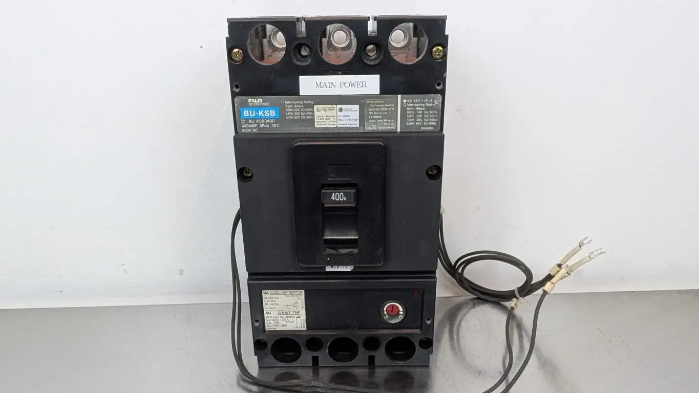 Fuji BU-KSB3400 Circuit Breaker BU-WKH Aux Switch BU-FKH120A Shunt Trip 3 Pole