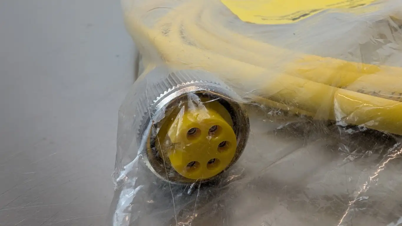 Turck RKM 50-3-RSC 4.5T/S90 Actuator and Sensor Cordset U-82553 5-Pin 7/8" Female 5-Pin M12 Male Yellow - Image 2