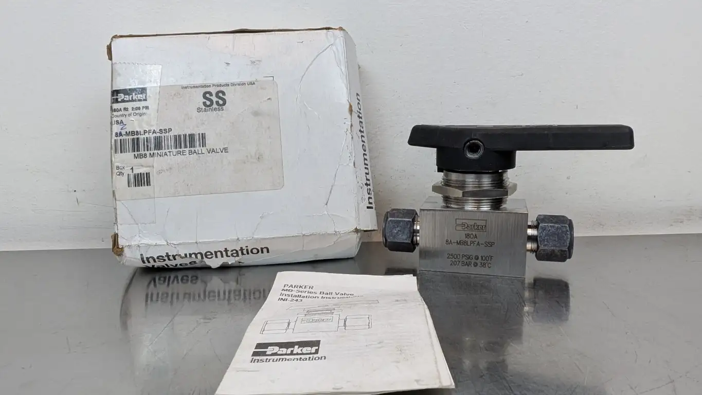 Parker 8A-MB8LPFA-SSP Stainless Steel Ball Valve 8Z-MB8LPFA-SSP 1/2″ Male 2500 PSIG