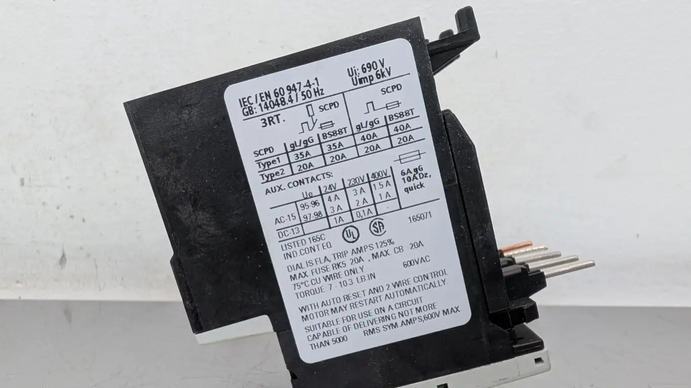Siemens 3RU1116-1FB0 Overload Relay 3.5-5.0A - Image 4