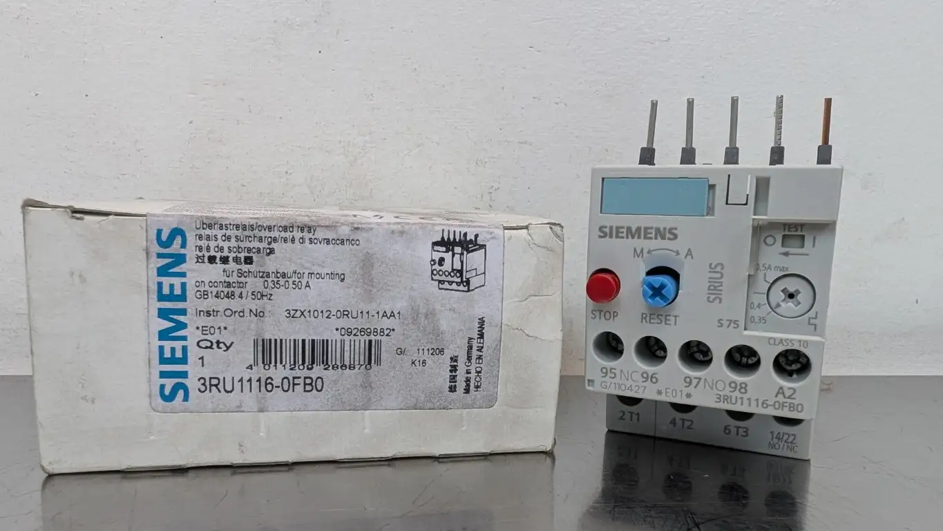 Siemens 3RU1116-0FB0 Overload Relay 0.35-0.50A
