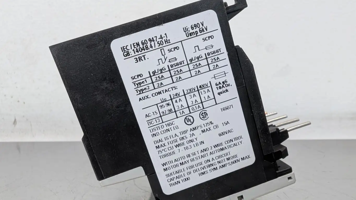 Siemens 3RU1116-0FB0 Overload Relay 0.35-0.50A - Image 4