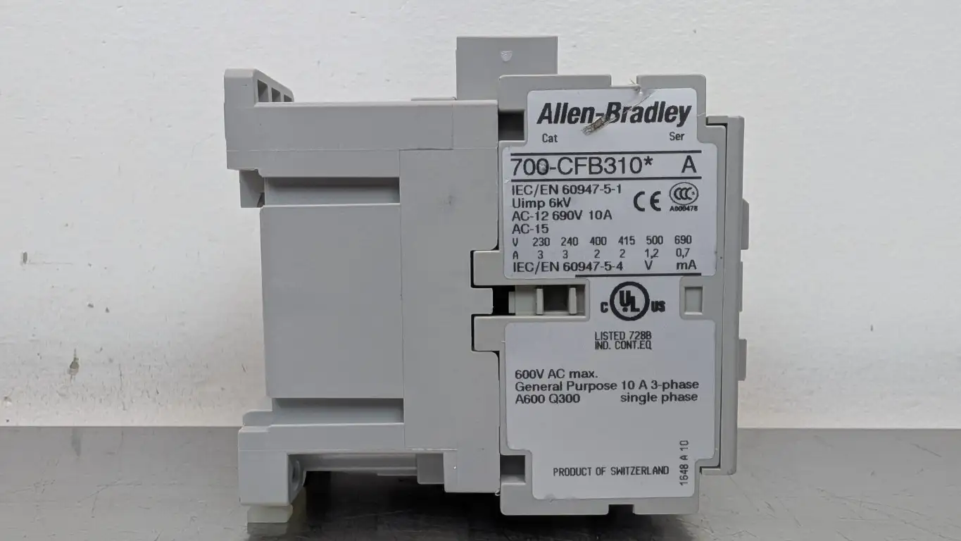 Allen-Bradley 700-CFB310D Control Relay Ser A 3NO 1NC 110/120VAC Coil 600VAC Max - Image 3