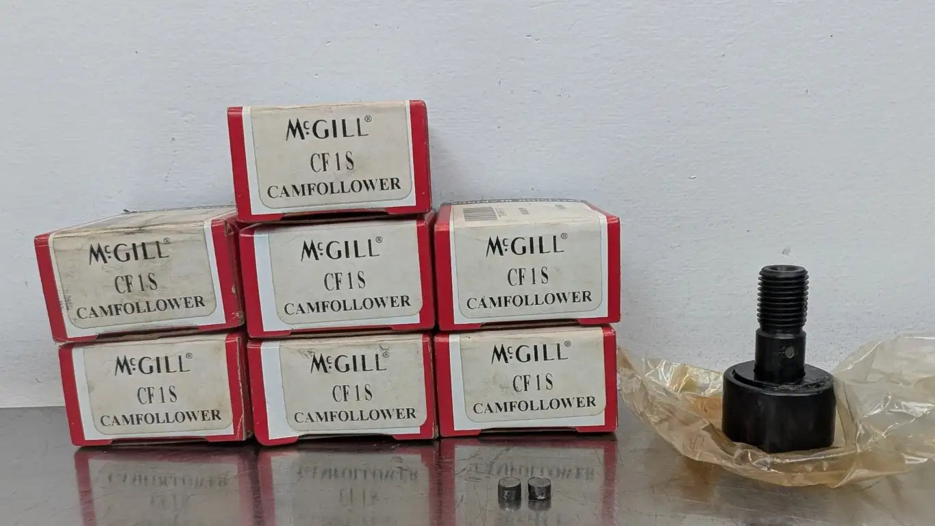 7 Pack McGill CF 1 S Cam Follower 1″ Roller Dia .4375″ Stud Dia OD .6250″ Roller Wide