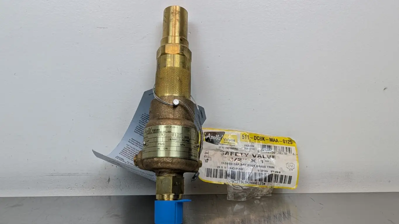 Apollo 511-DCBK-MAA-0125 Safety Valve 511DCBKMAA0125 1/2″ x 1″ 125 PSI