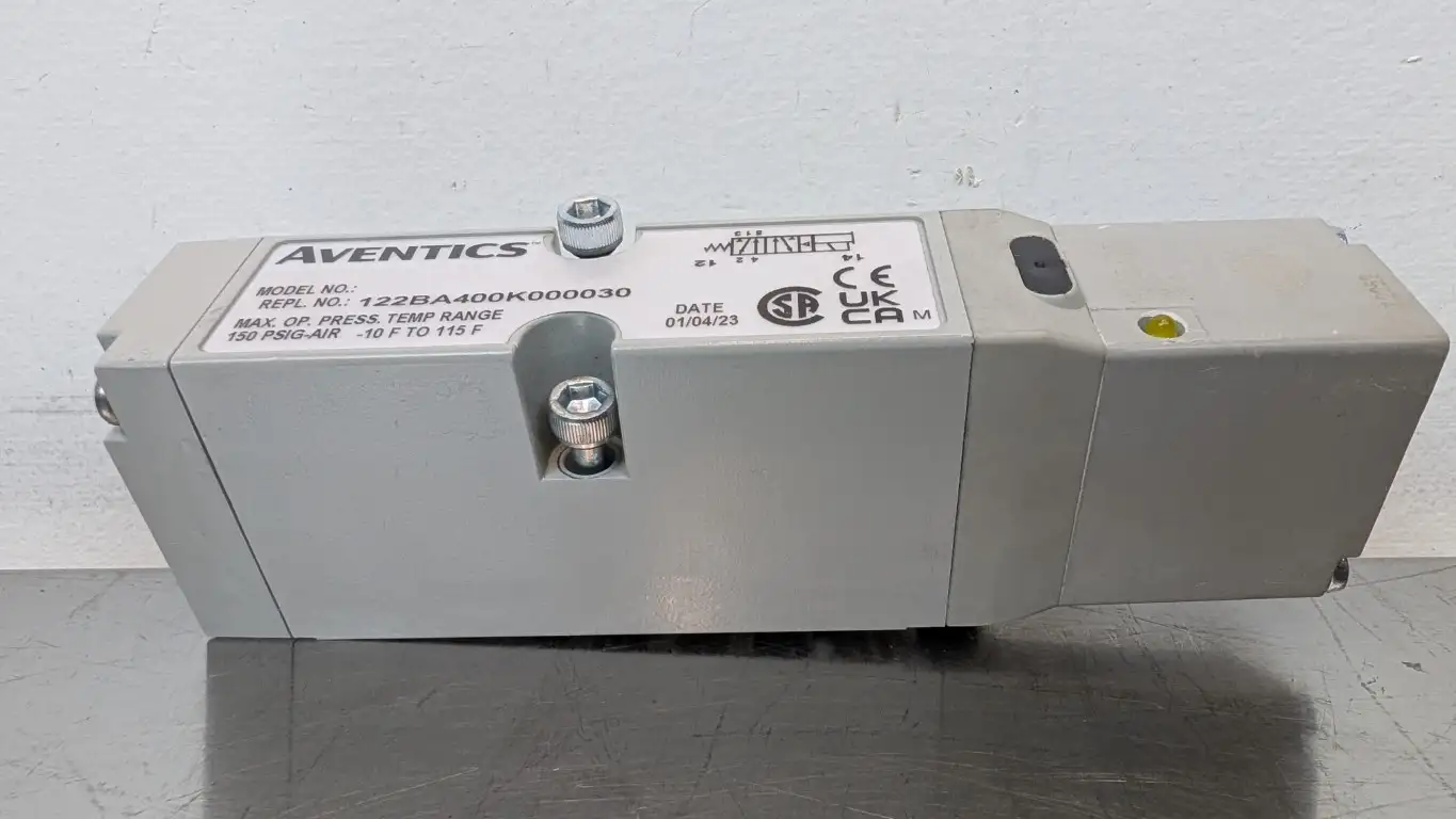 Aventics 122BA400K000030 Solenoid Valve 150 PSIG Numatics 110/120VAC