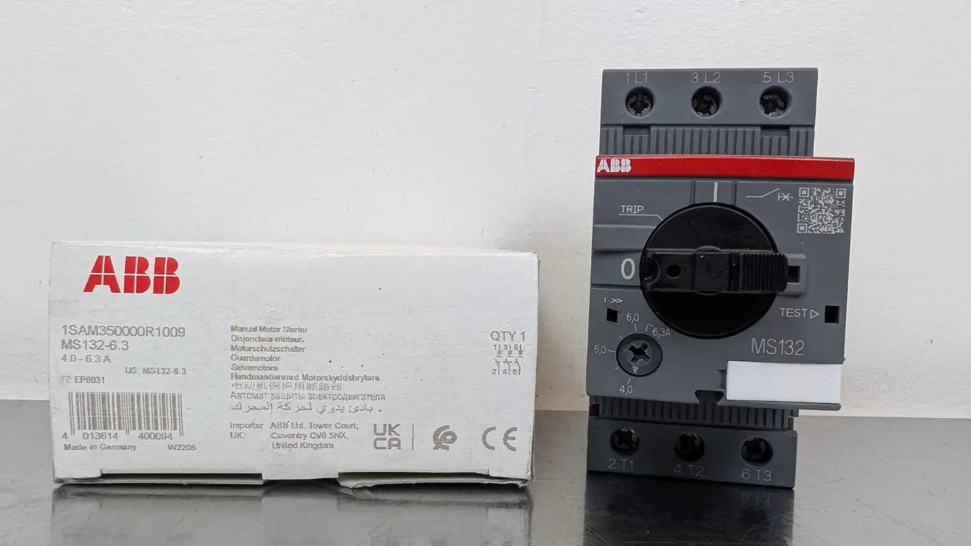 ABB 1SAM350000R1009 Manual Motor Starter MS132-6.3 690VAC 4.0-6.3A