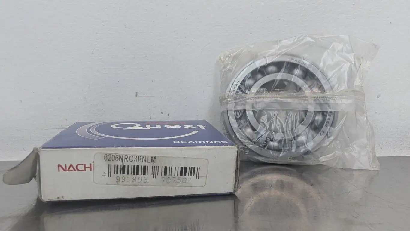 Nachi 6206 NR C3 BNLM Deep Groove Ball Bearing 30mm ID 62mm OD 16mm Wide w/Snap Ring