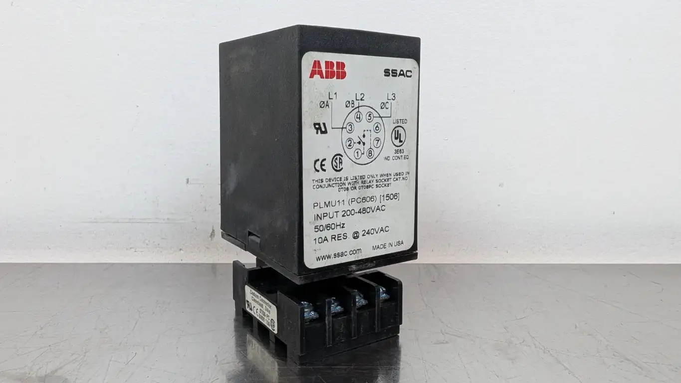 ABB PLMU11 3 Phase Line Monitor PC606 5JJ49 SSAC 200-480VAC 10A - Image 4