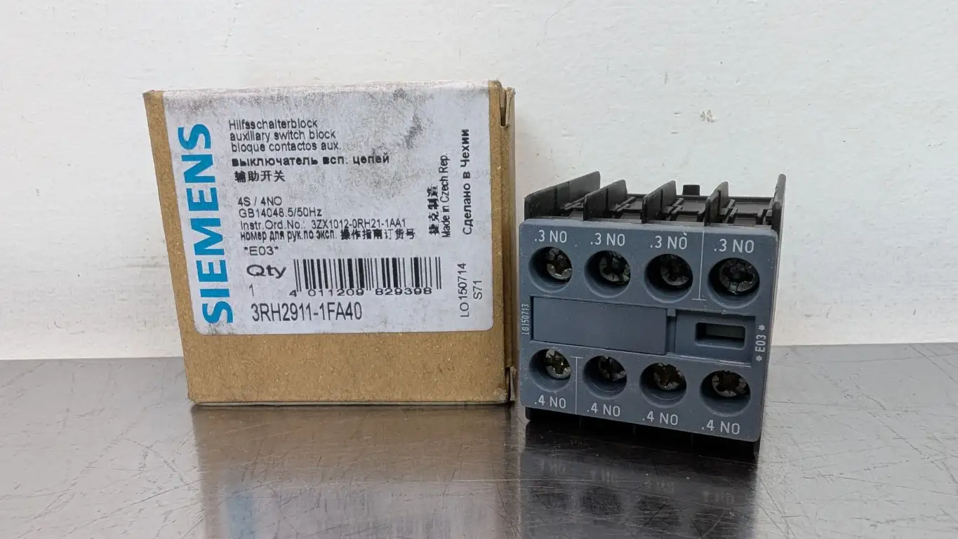 Siemens 3RH2911-1FA40 Auxilliary Switch Block 4NO