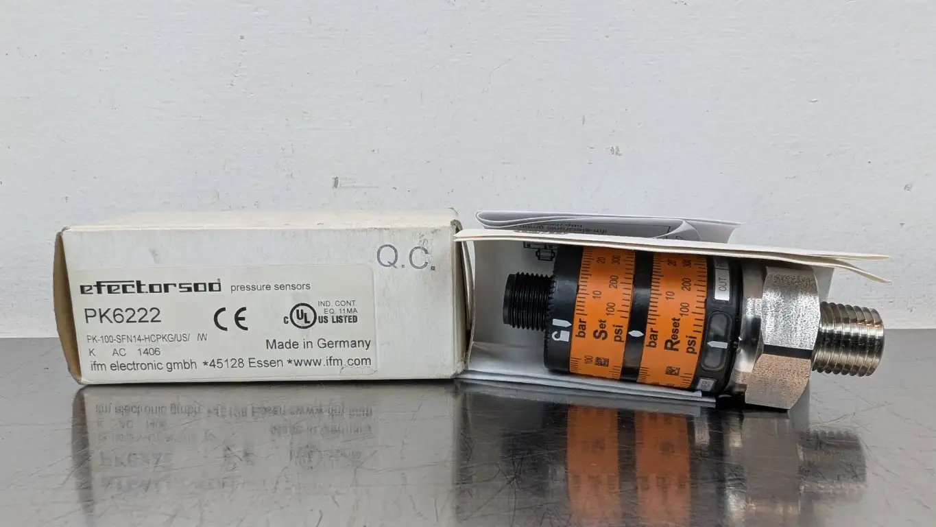 IFM Efector PK6222 Pressure Switch with Intuitive Switch Point Settings PK-100-SFN14-HCPKG/US/ /W 0-1450 PSI