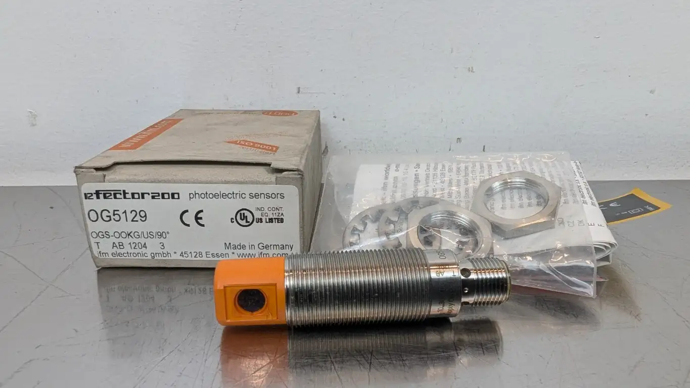 IFM Efector OG5129 Through-beam Sensor Transmitter OGS-OOKG/US/90° <9m 10-30VDC