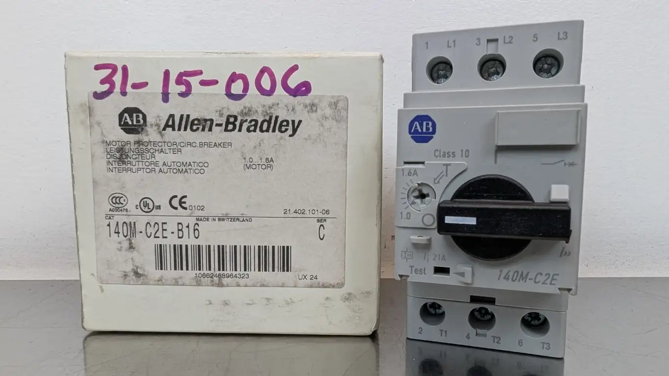 Allen-Bradley 140M-C2E-B16 Motor Protector/Circuit Breaker Ser C 1.0-1.6A