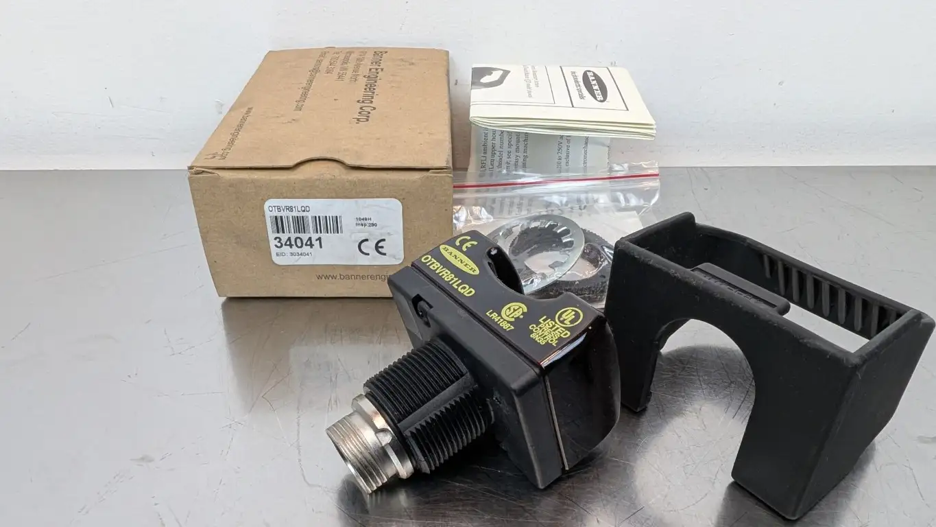 Banner OTBVR81LQD Optical Touch Button 34041 Black 20-30V AC/DC