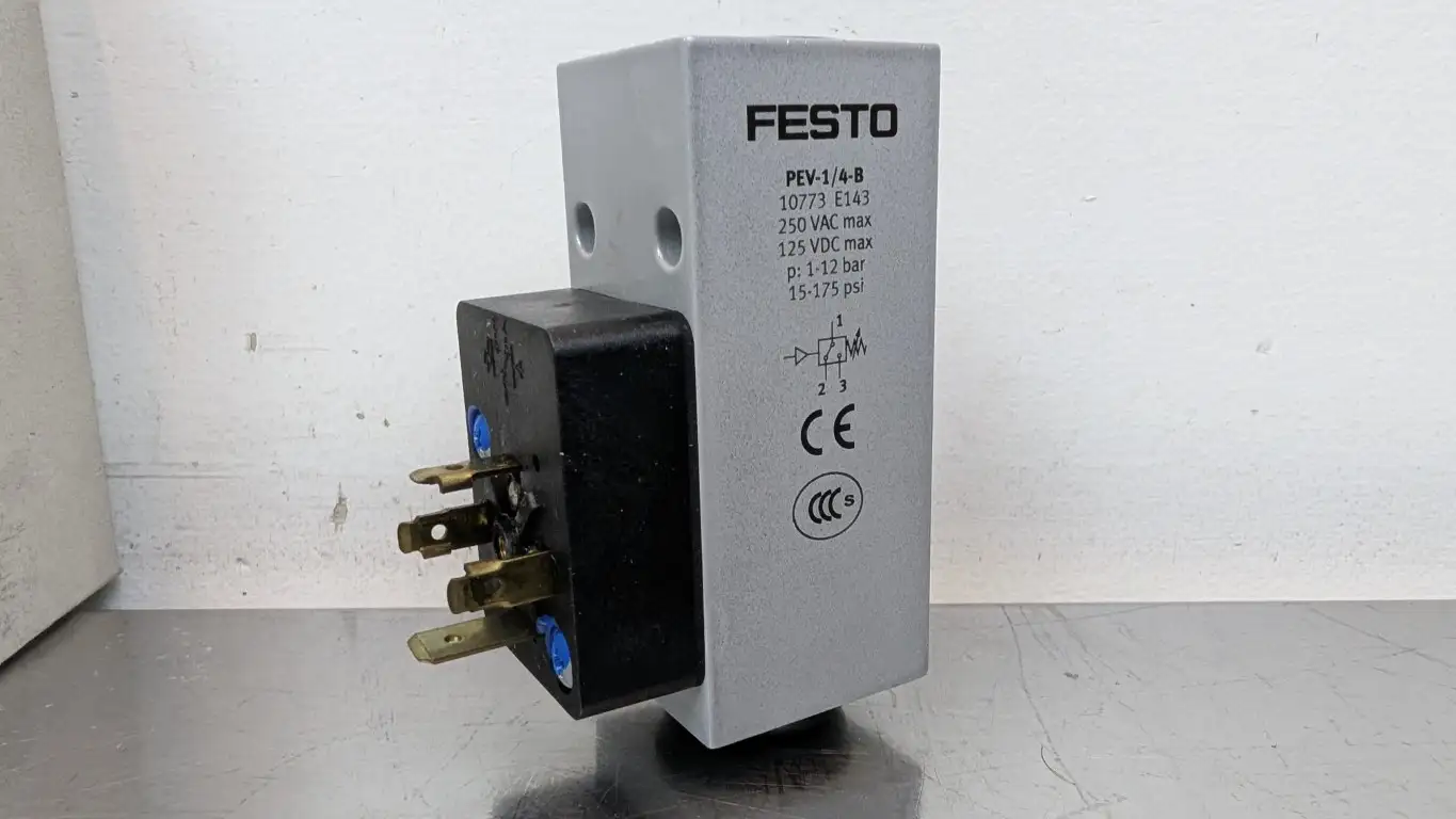 Festo PEV-1/4-B Pressure Switch 10773 15-175 PSI 250VAC/125VDC - Image 3