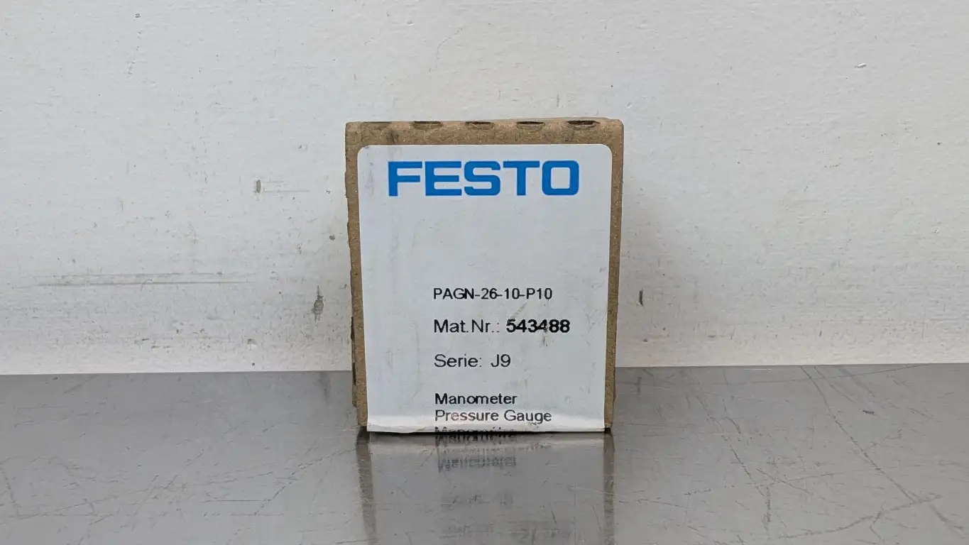 Festo PAGN-26-10-P10 Pressure Gauge 543488 Ser J9 0-10 bar