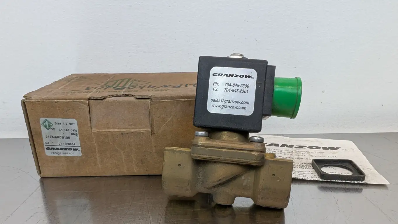 Granzow 21EN4K0B105 Solenoid Valve 1/2″ NPT 2-150 PSIG 24VDC