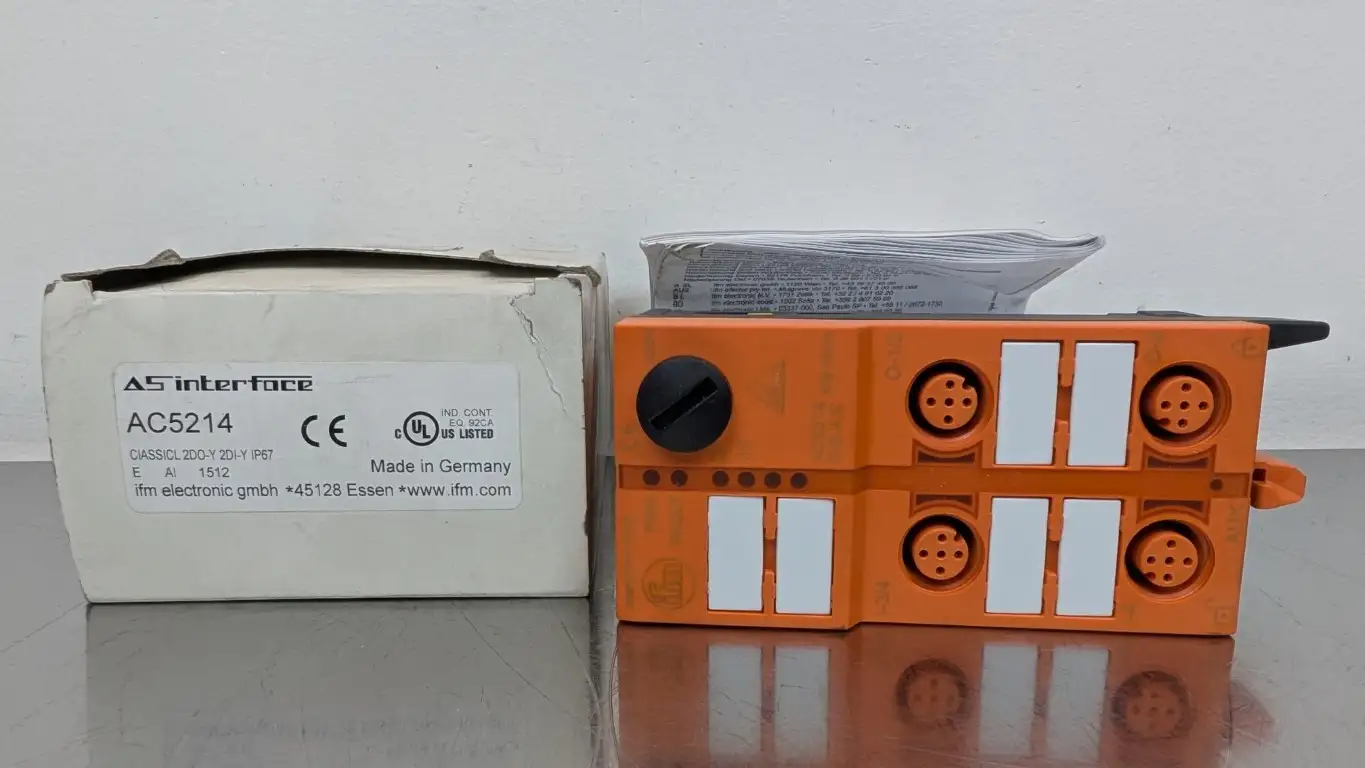 IFM Efector AC5214 AS-Interface ClassicLine Module ClassicL 2DO-Y 2DI-Y IP67 2 Digital Inputs/Outputs