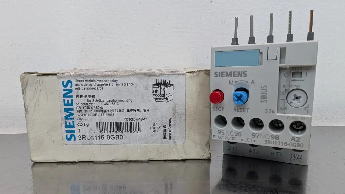 Siemens 3RU116-0GB0 Overload Relay 0.45-0.63A