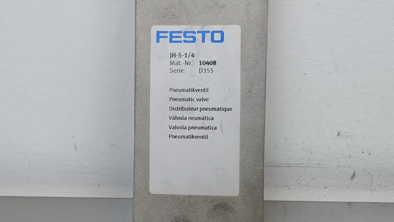 Festo JH-5-1/4 Pneumatic Valve 10408 Ser D355 0-120PSI - Image 6