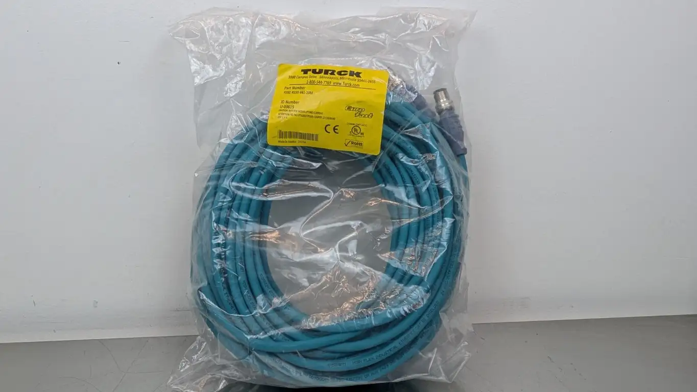 Turck RSSD RSSD 441-20M Industrial Ethernet Cable U-03619 M12 Male Straight 4-Pin 20m