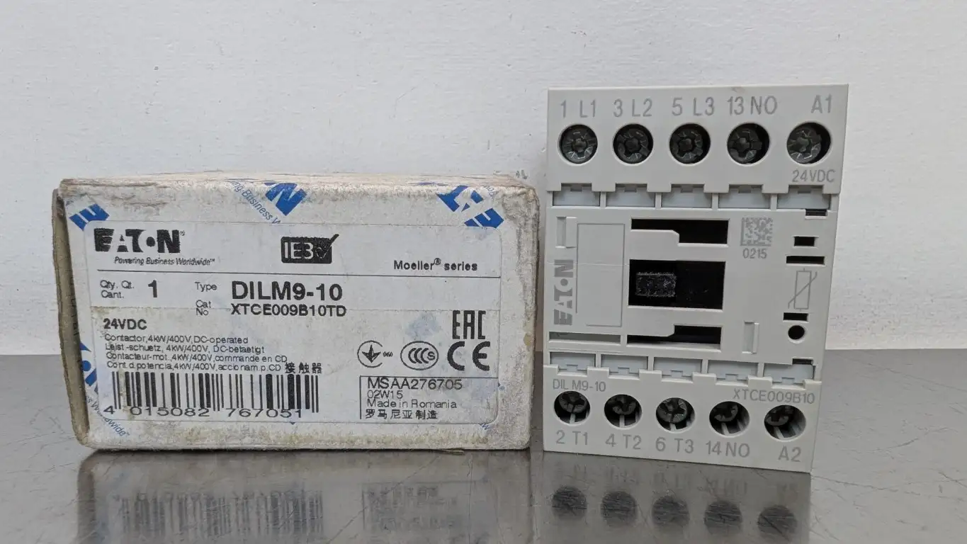 Eaton DILM9-10 Contactor XTCE009B10TD 24VDC Coil Moeller 400V