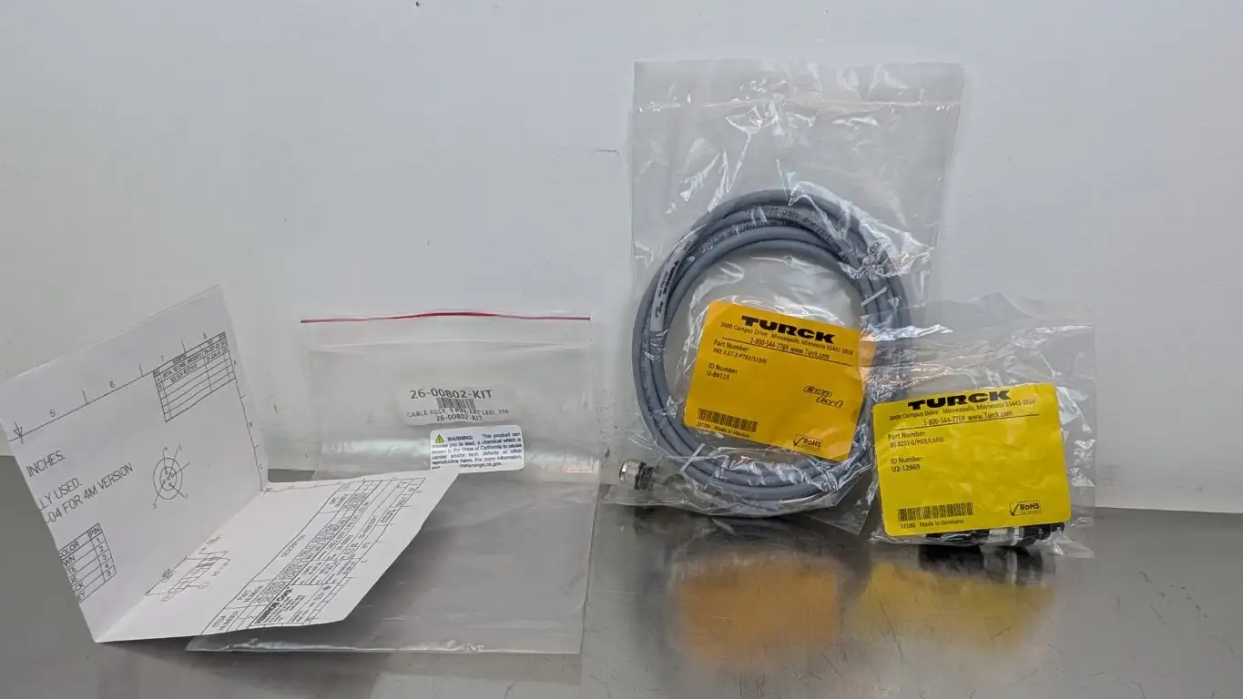 Henrob 26-00802-KIT Cable Assy BS 8251-0/PG9/LABEL RKE 4.5T-2-P7X2/S1349 M12 Male 5-Pin M12 Male 5-Pin Right 2m