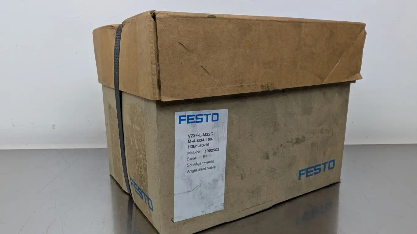 Festo VZXF-L-M22C-M-A-G34-160-H3B1-50-16 Angle Seat Valve 1002502 Ser B4