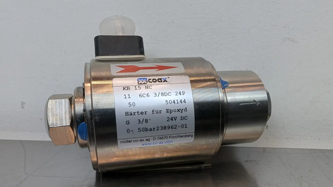 Coax KB 15 NC High Pressure Coaxial Valve KB15NC 24VDC 3/8″ NC 0-50bar