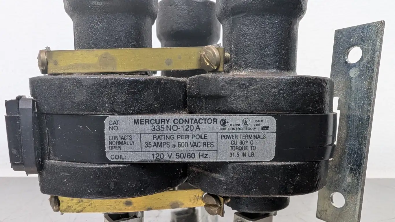 Mercury Contactor 335NO-120A Contactor 1NO 120V Coil 600VAC 35A - Image 5