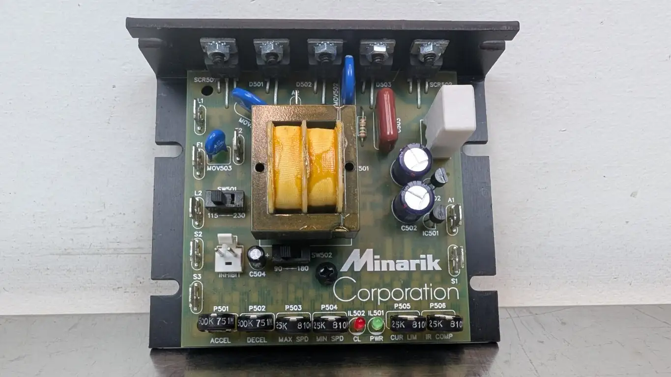 Minarik MM23071A DC Motor Controller 115/230VAC 7.5A to 0-90/0-180VDC 5A