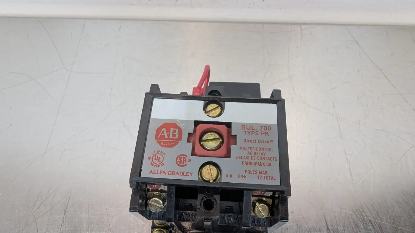 Allen-Bradley 700-PK200A1 AC Control Relay 700-N24 Ser B 115VAC Coil 600VAC 10A - Image 3