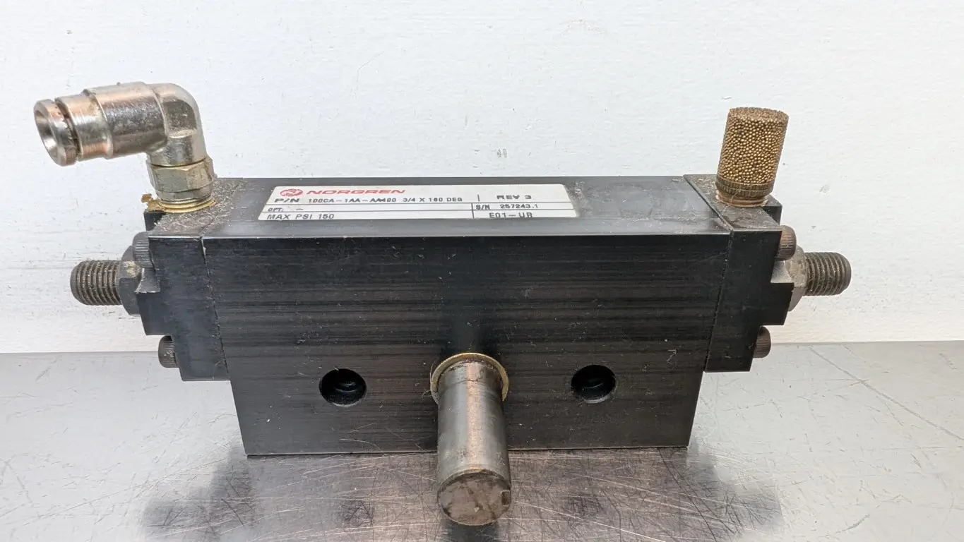 Norgren 100CA-1AA-AA400 Pneumatic Cylinder Rev 3 3/4 x 180 Degree 150 PSI