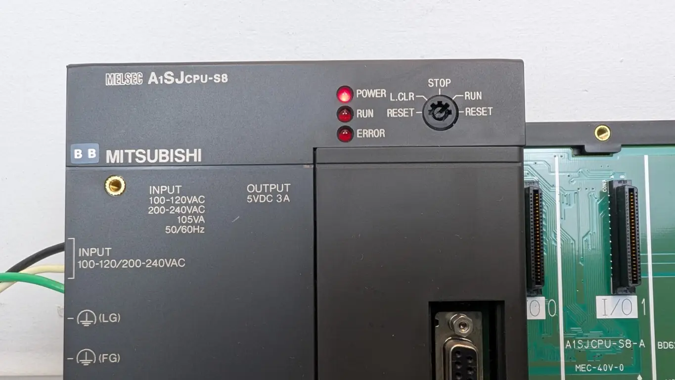 Mitsubishi A1SJCPU-S8 PLC CPU and Base 100-120/200-240VAC 5VDC 3A - Image 8