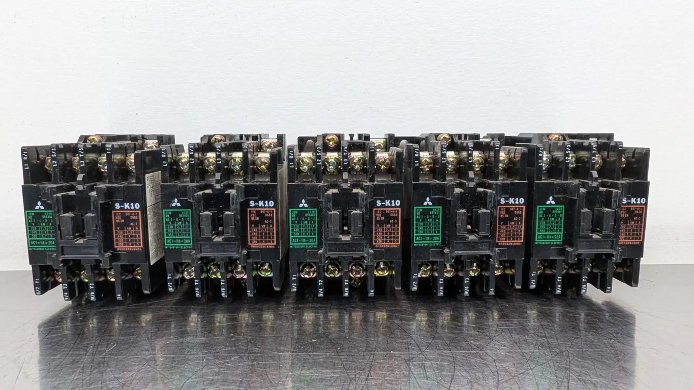 5 Pack Mitsubishi S-K10 Contactor 1NO 110/120VAC Coil 600VAC 20A