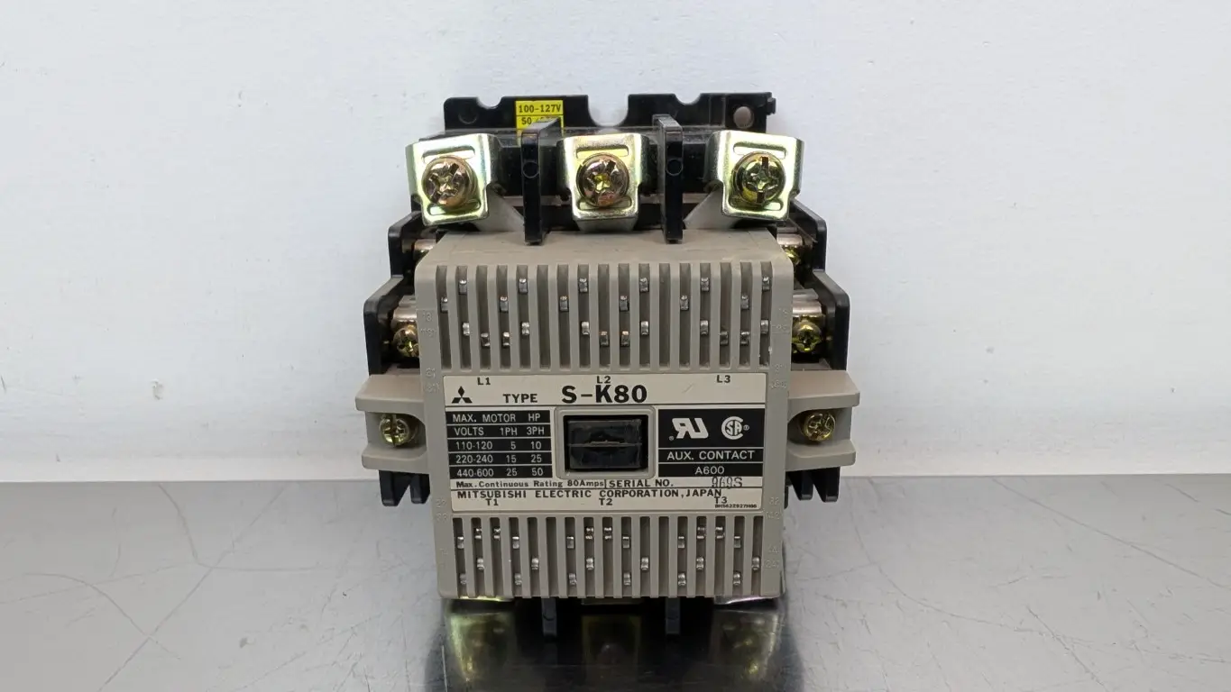 Mitsubishi S-K80 Contactor 100-127V Coil 600V 80A