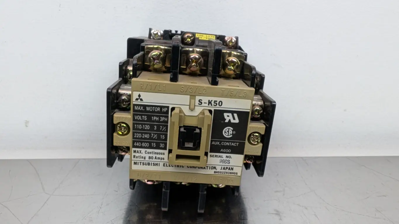 Mitsubishi S-K50 Contactor 100-127V Coil 600V 80A