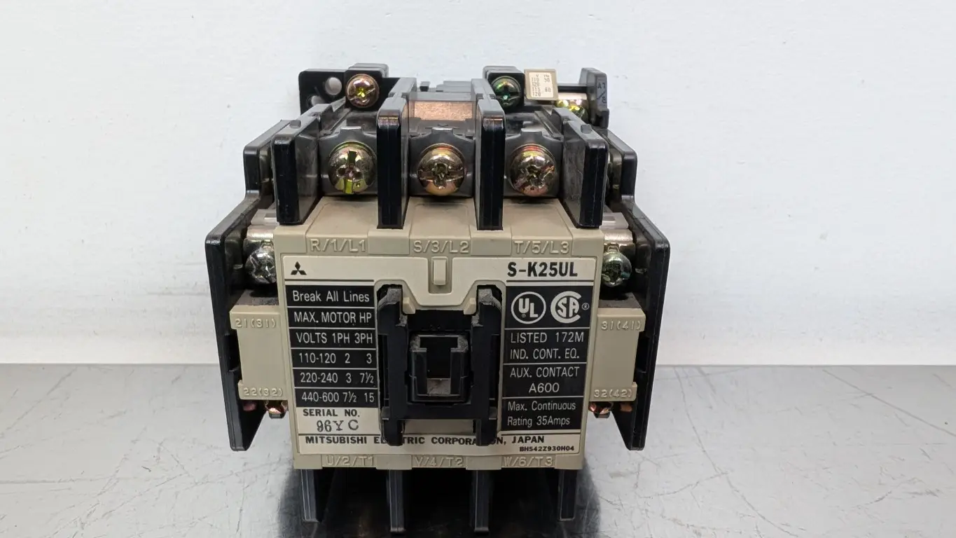 Mitsubishi S-K25UL Contactor 110/120VAC Coil 600V 35A